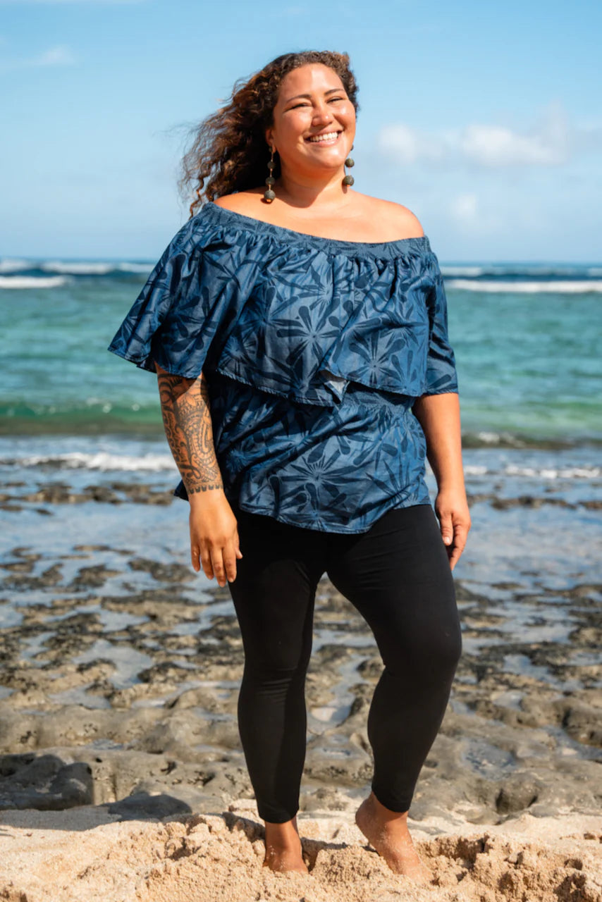DENIM PELE OFF SHOULDER TOP TT133