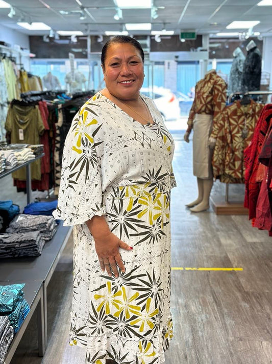 PELE PAEPAE DRESS TD206 WHITE