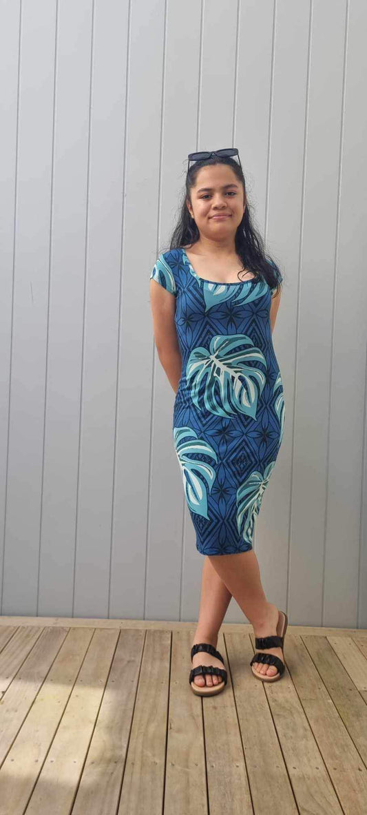 LE LAGI BODYCON DRESS-TD108C BLUE