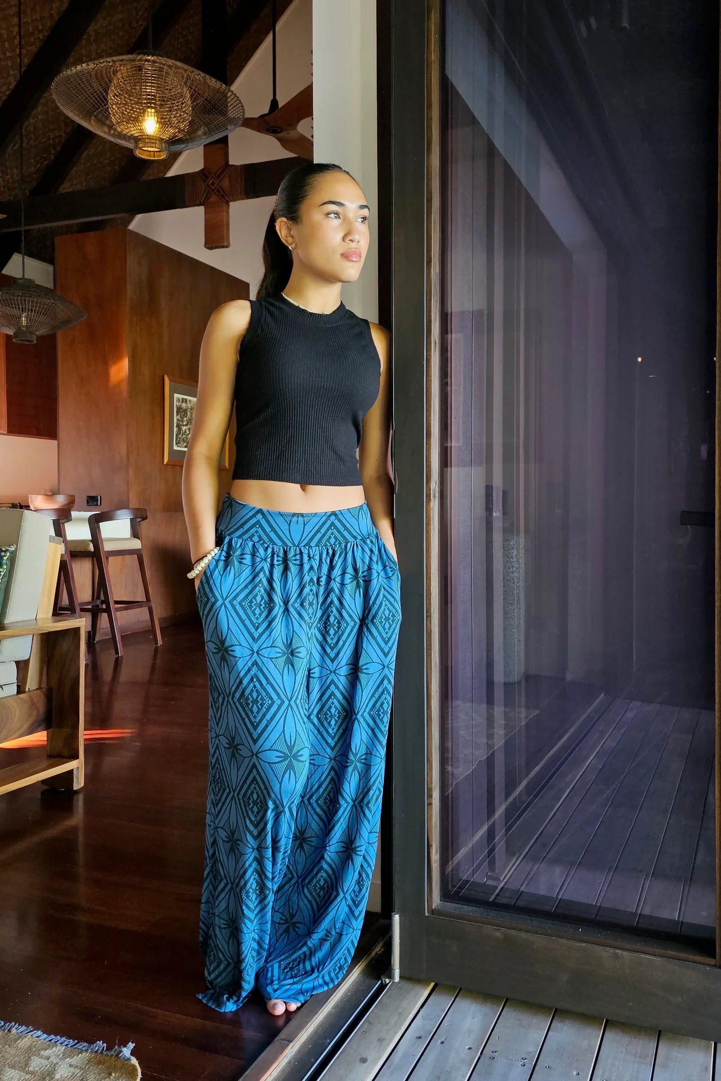 LE LAGI GAUCHO PANT-TP120 BLUE