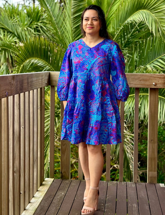 WOMENS DRESS LD3560 BLUE