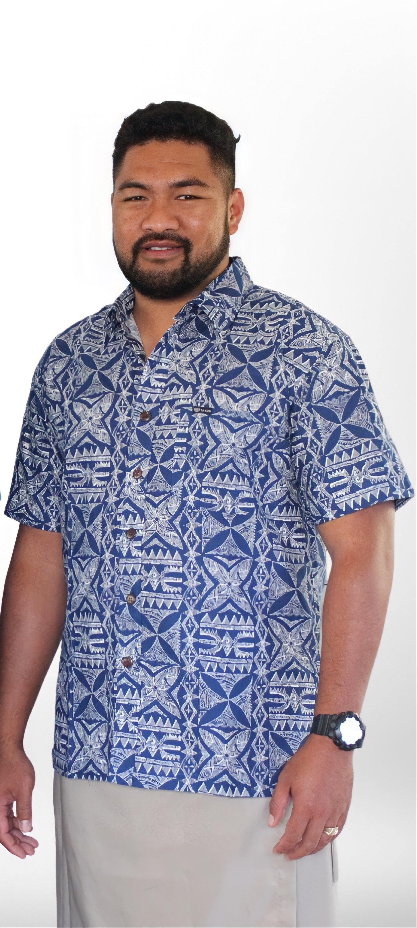 TANOA MENS SHIRT- SS2554 NAVY