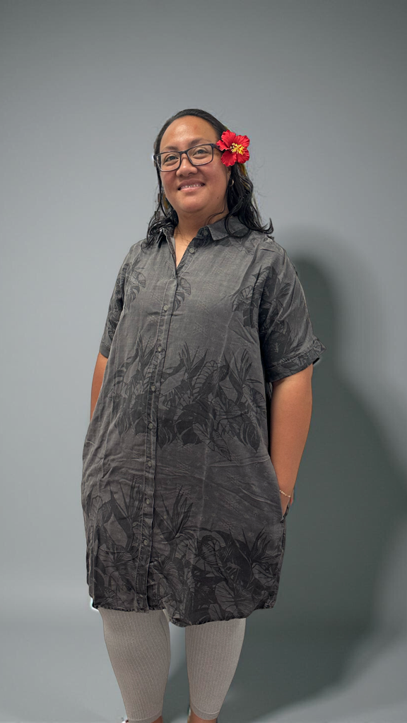 DENIM AIGA WOMEN'S BUTTON DRESS LSD01