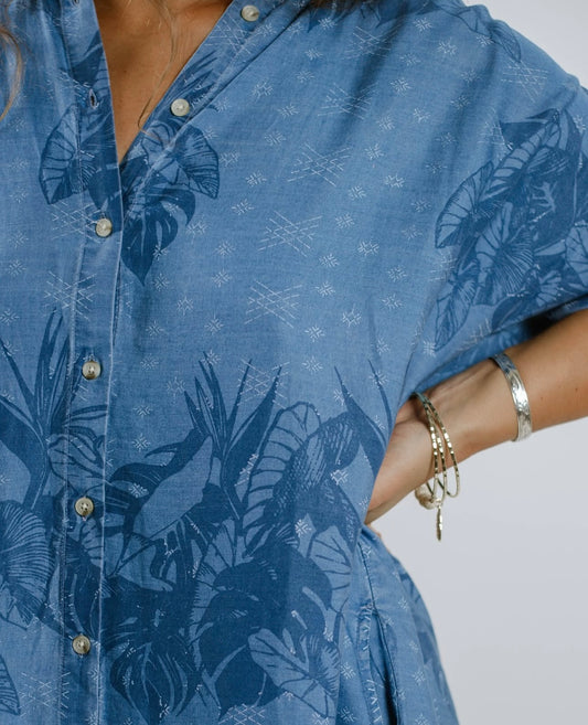 DENIM AIGA WOMEN'S BUTTON DRESS LSD01