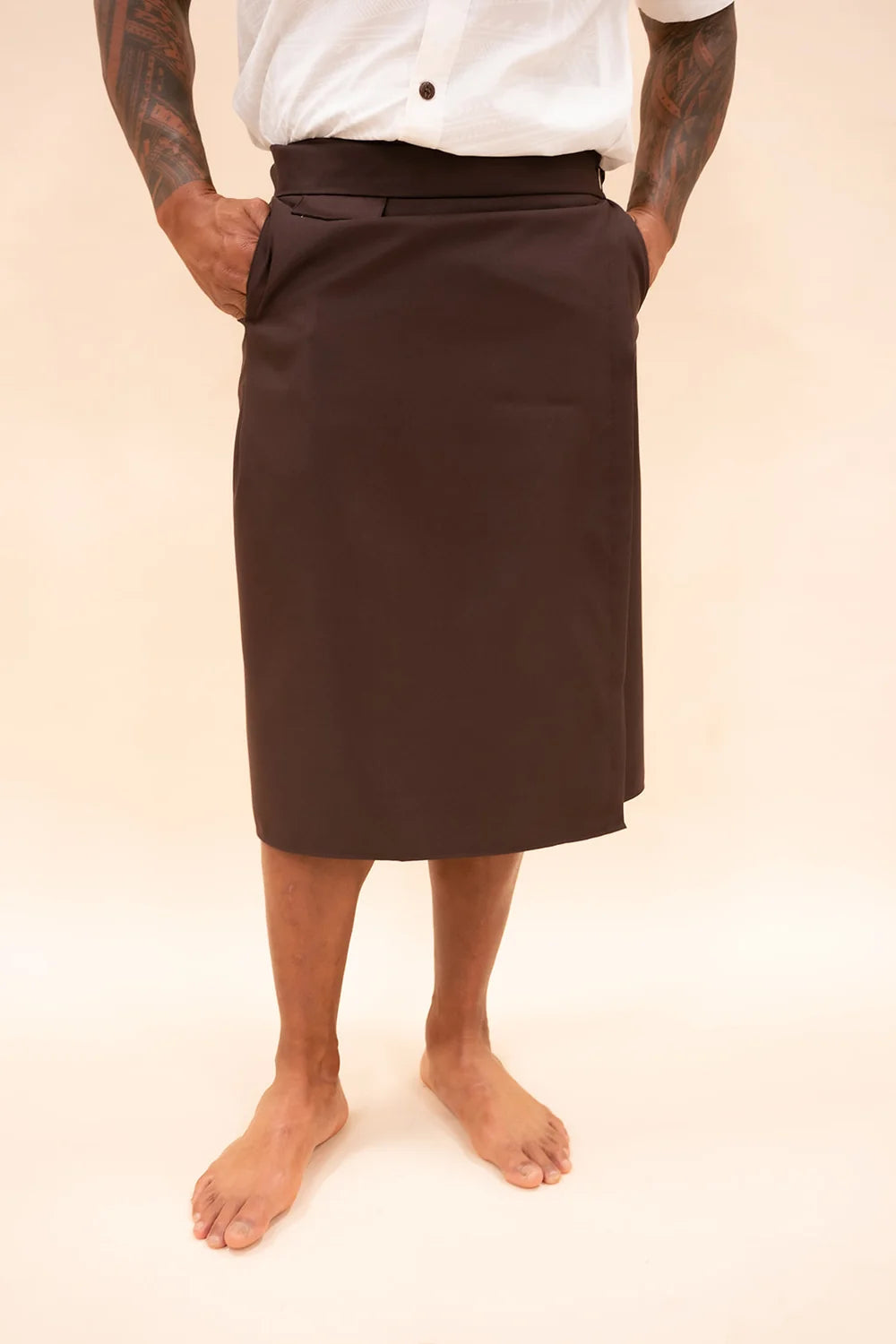 TANOA MENS PLAIN SULU-TF288 BROWN