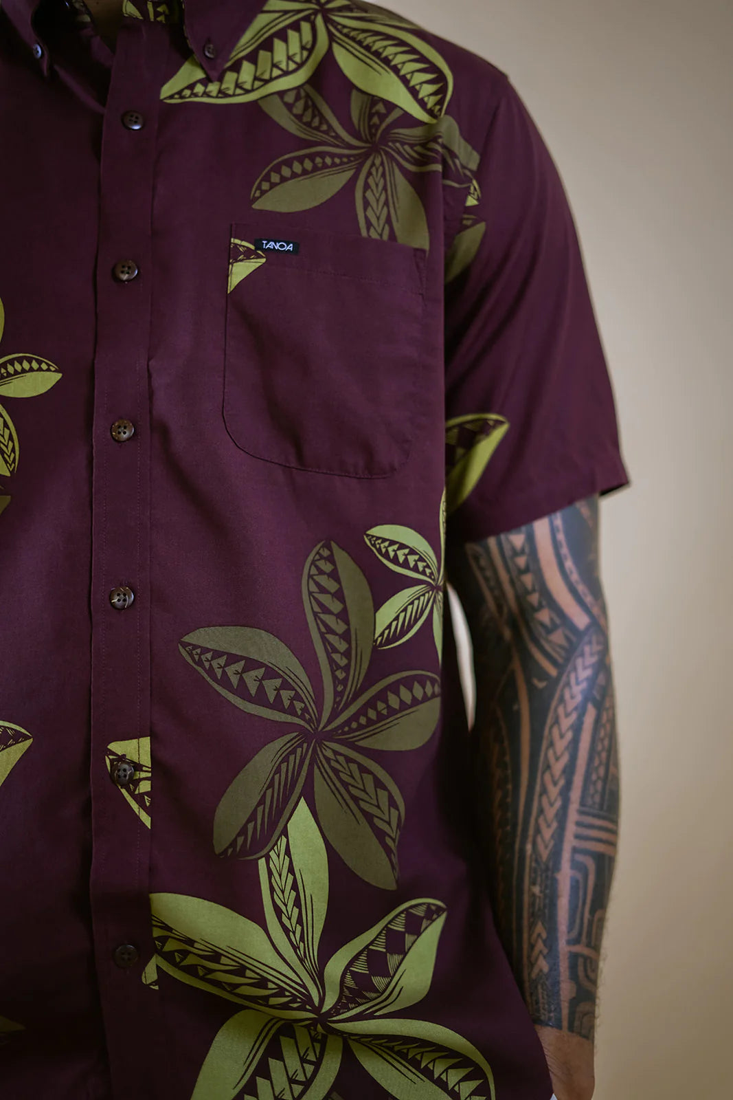 TOLU TENCEL MEN'S SHIRT TSCSS12 BROWN