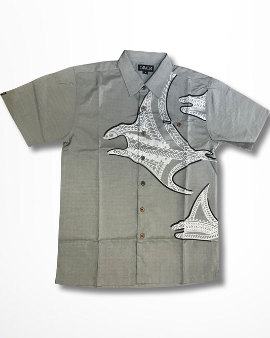 TANOA MENS SILKY DOBBY SHIRTS SS2475 GREY