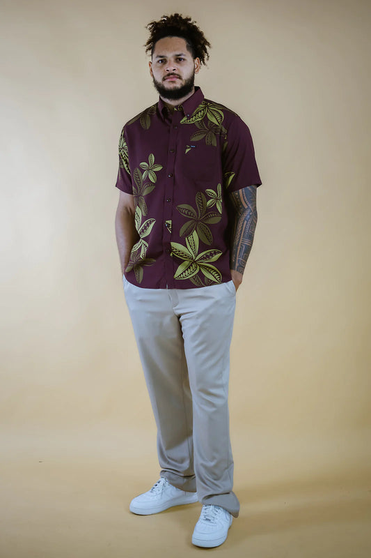 TOLU TENCEL MEN'S SHIRT TSCSS12 BROWN