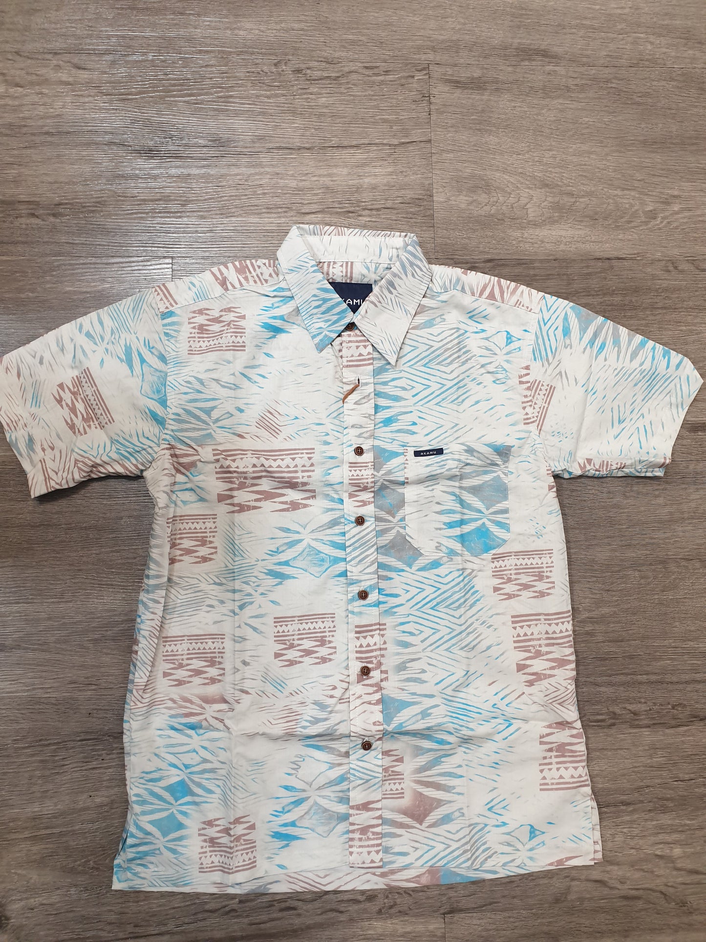 Akamu Men's Shirt-SS1826-LT Grey