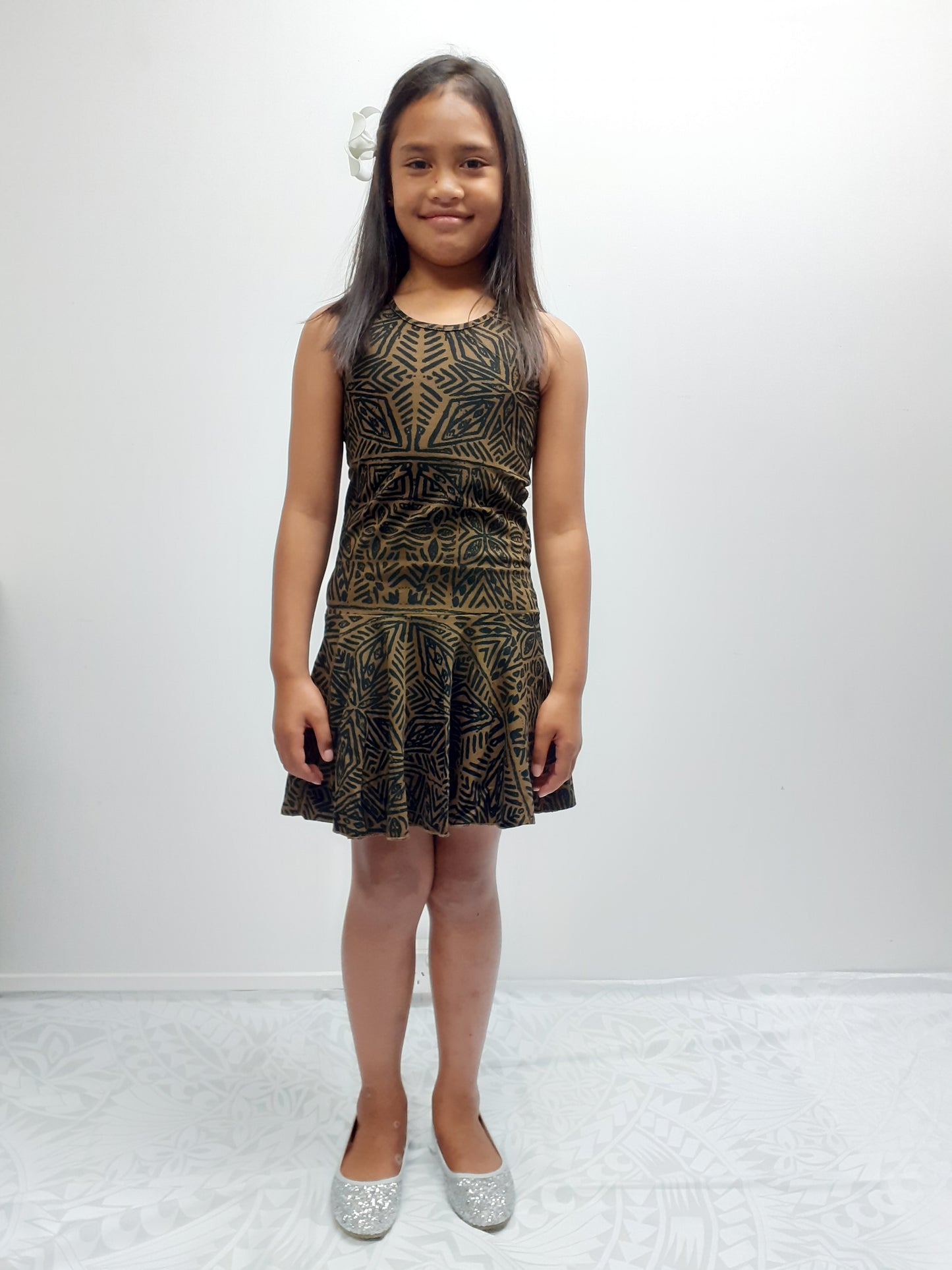 Girls dress LG972 Olive