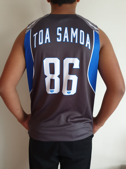 Tanoa Samoa Basketball Vest Liga- TM1904-Charcoal