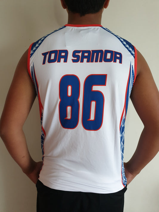 Toa R-Neck Workout Vest-Mateo- TM1901-White