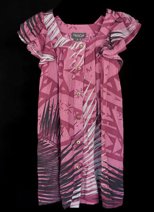 NU'UULI FLUTTER SLEEVE GIRLS DRESS TD801