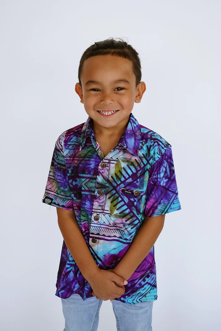 SUVA 4-WAY STRETCH TANOA BOYS SHIRT SB1280 FB1262
