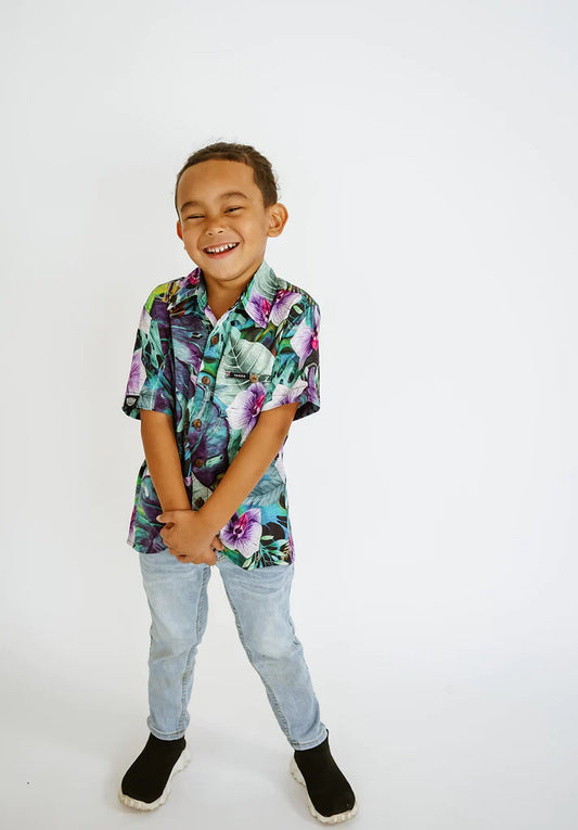 MATAFAO 4-WAY STRETCH TANOA BOYS SHIRT SB1277 FB1178