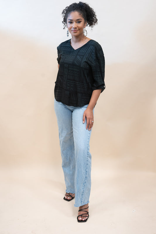 TANU V-NECK TOP TT129