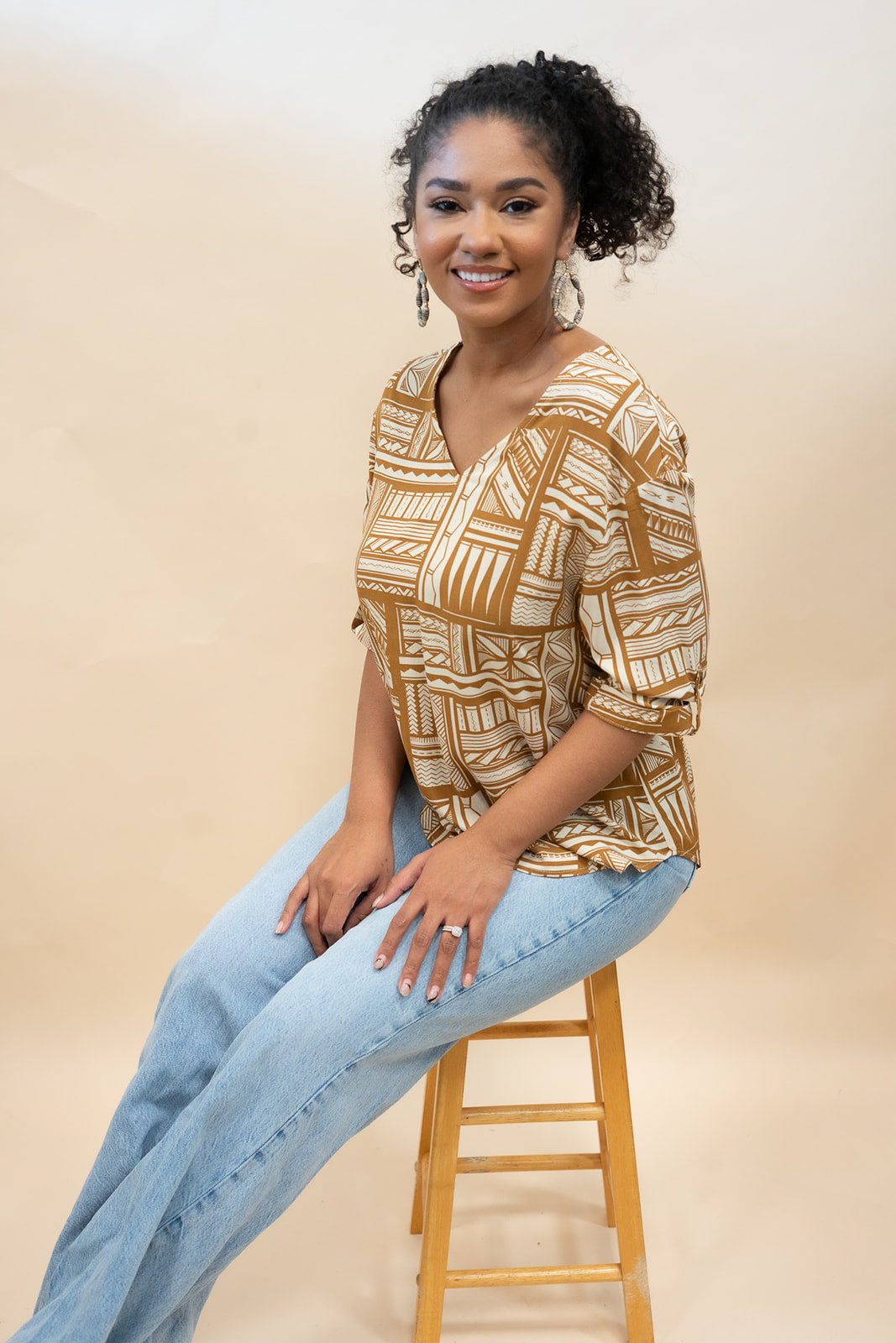 TANU V-NECK TOP TT129