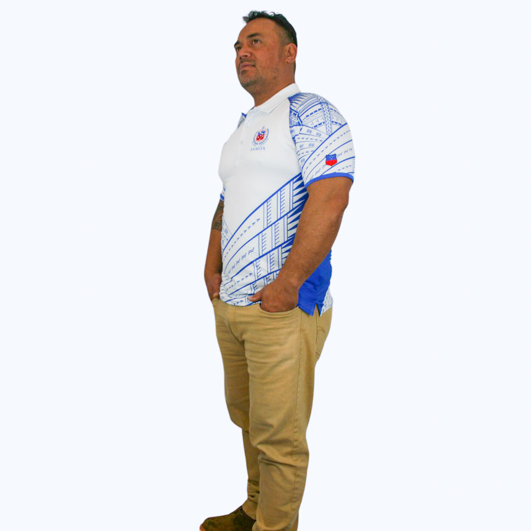 Tanoa Sublimated Polo Shirt - PM395 - White
