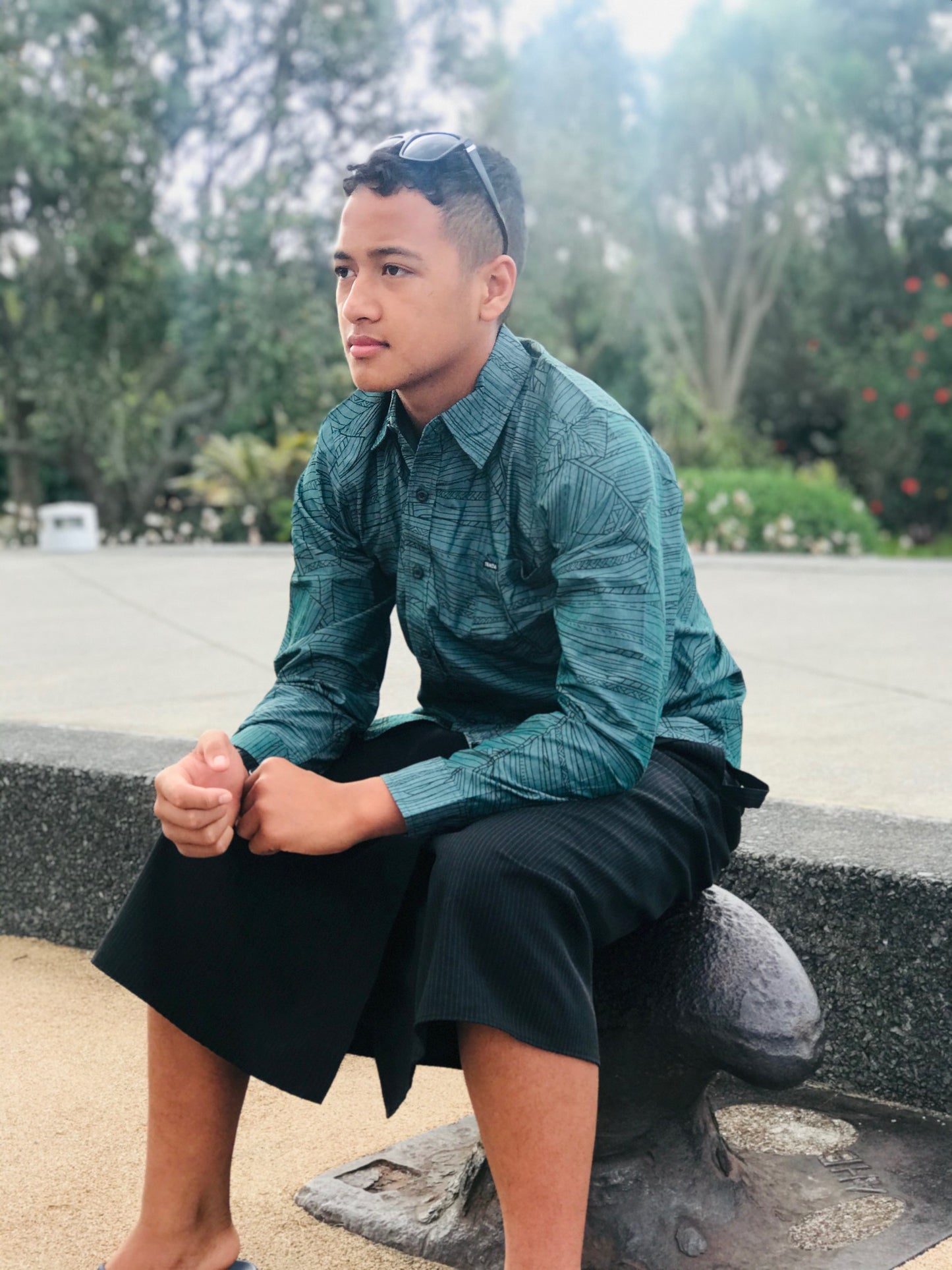 Tanoa Men's L/Sleeve Shirt/ SL1116/ Green