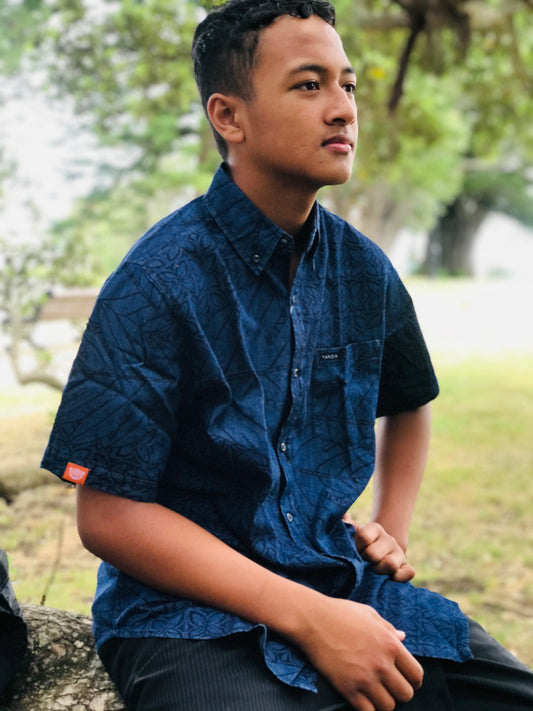 Tanoa Men's shirt SS1810 DK Denim