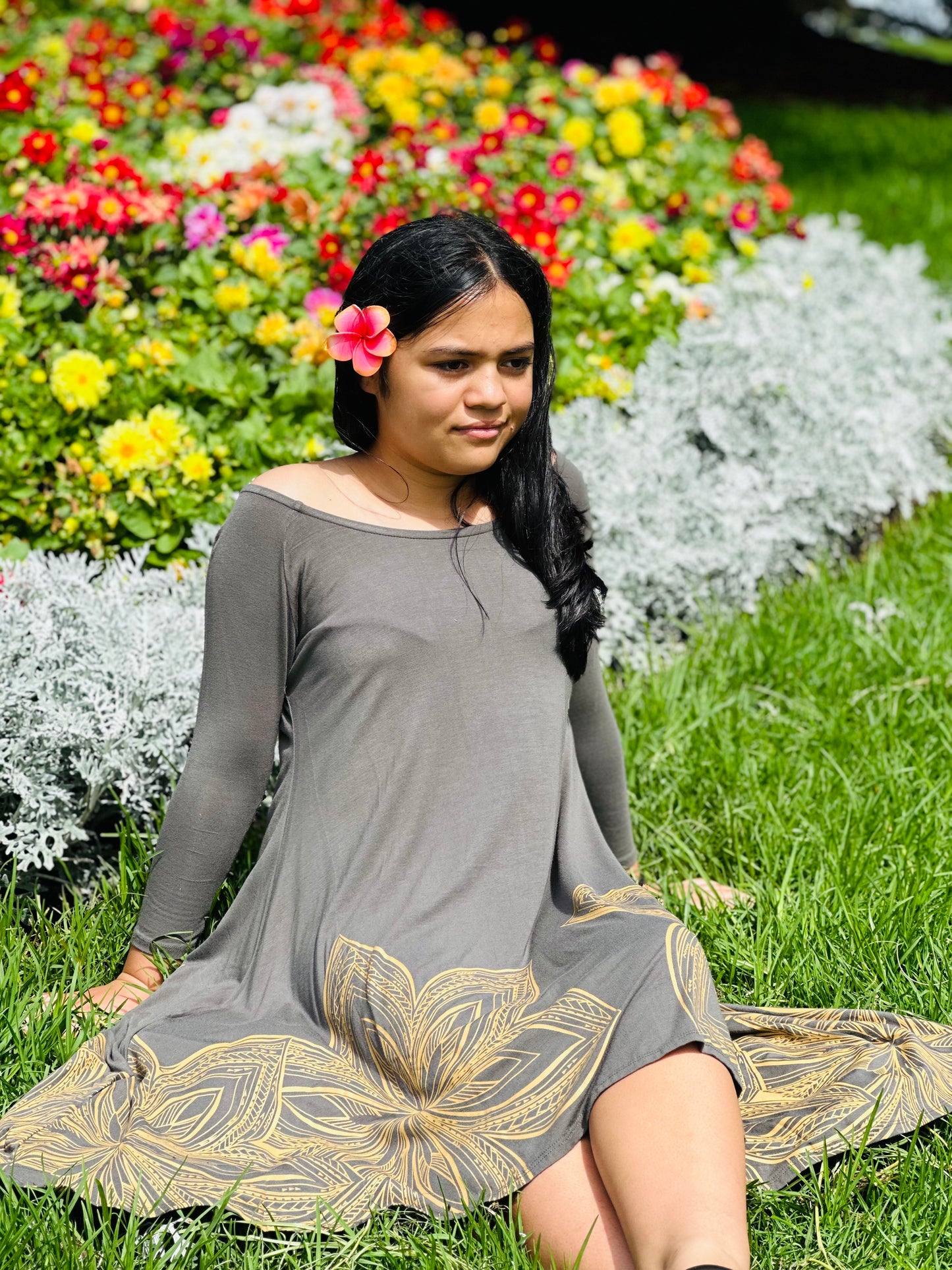 LADIES RANGLAN TAPA DRESS