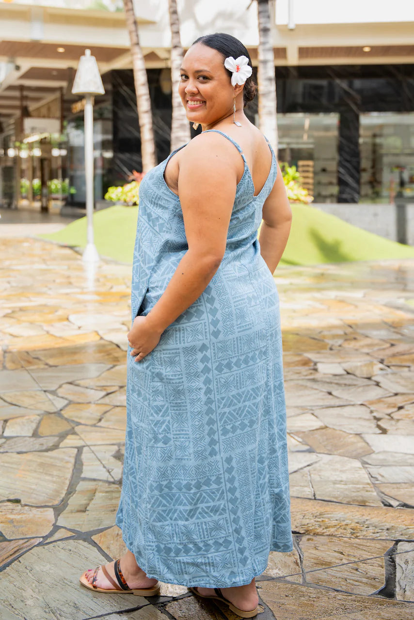 DENIM SAFUNE MAXI DRESS TH010