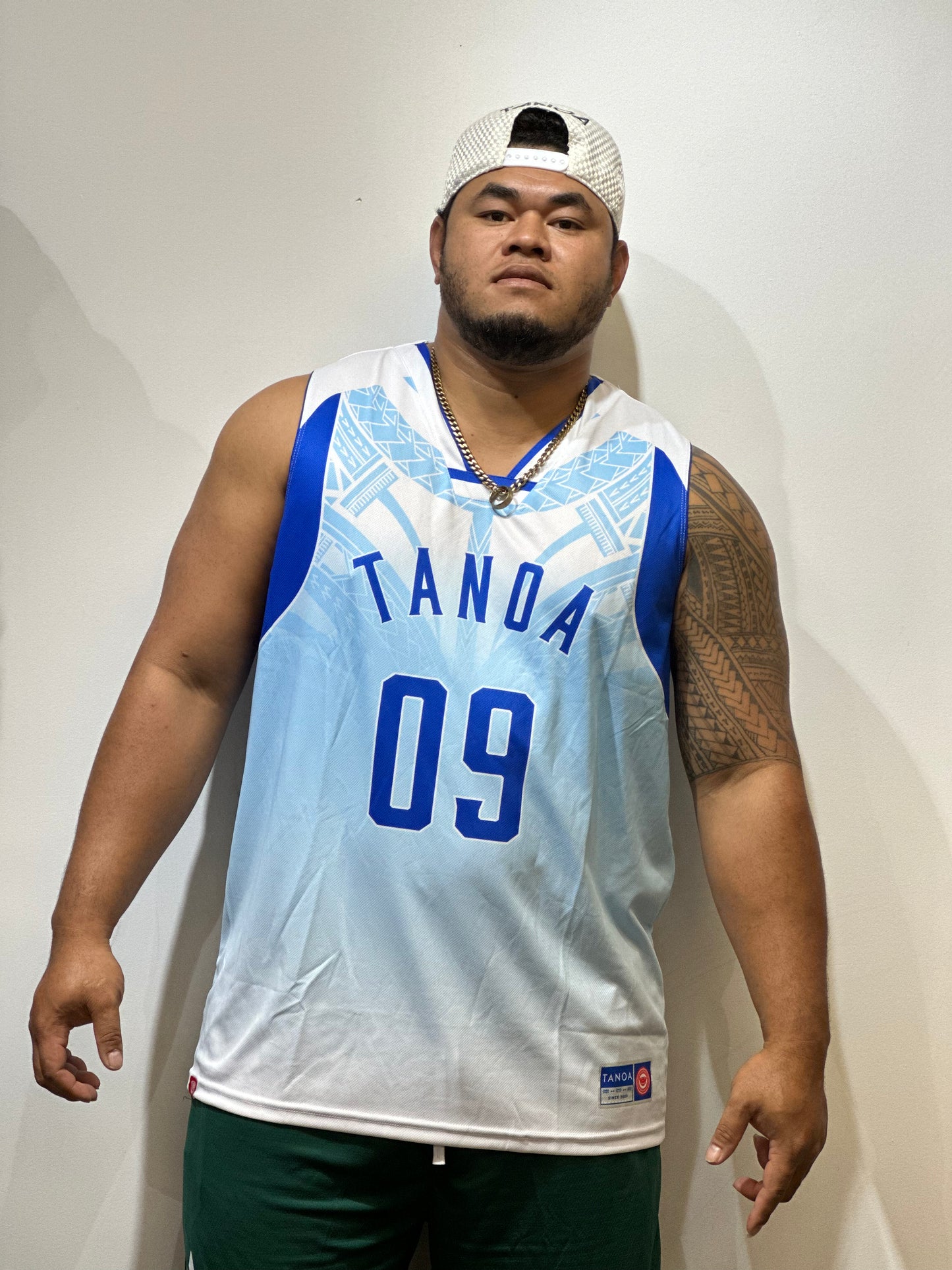 Tanoa Basketball Vest Uso - TM1905 S/White