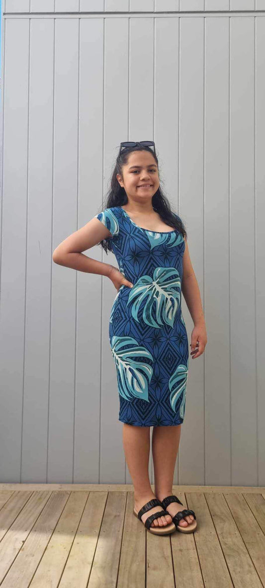 LE LAGI BODYCON DRESS-TD108C BLUE