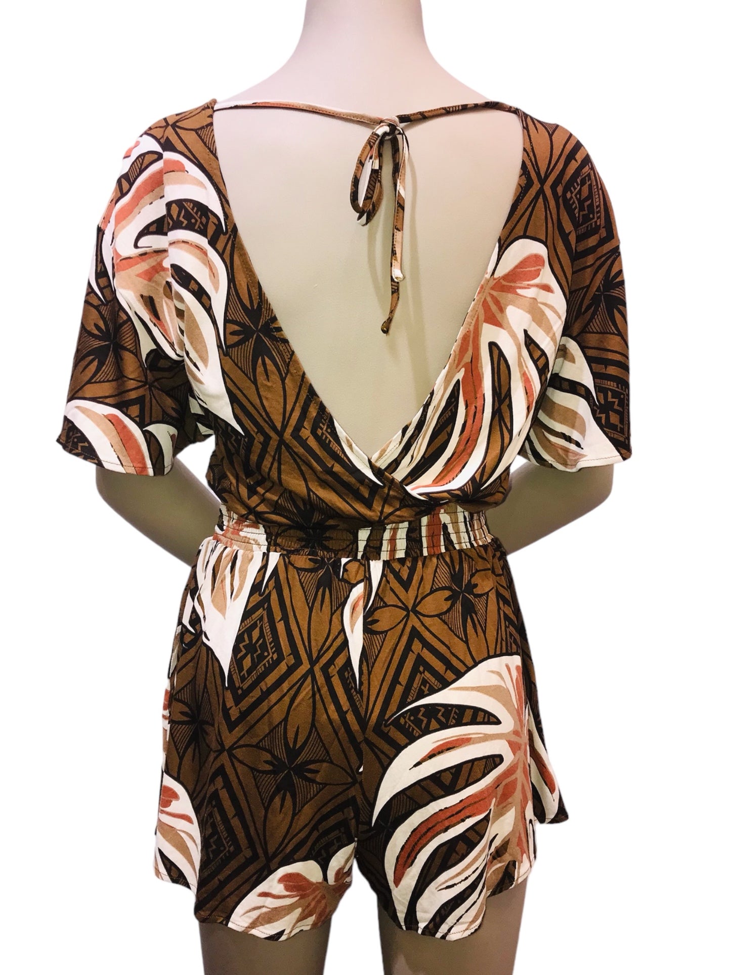 LE LAGI FLUTTER ROMPER-TD161 BROWN