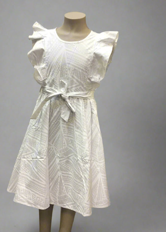 GIRL'S FAY DRESS LG1646 ROSA WHITE