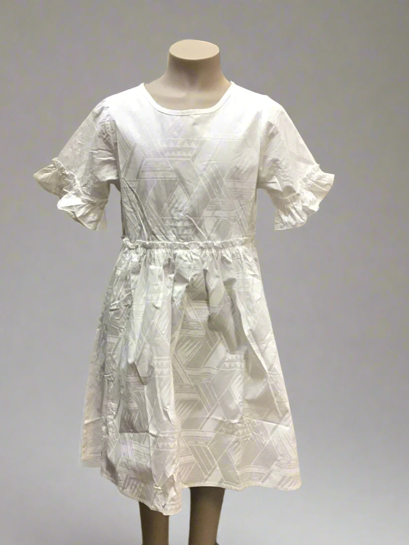 SIALEI GIRL'S DRESS-LG1580 WHITE