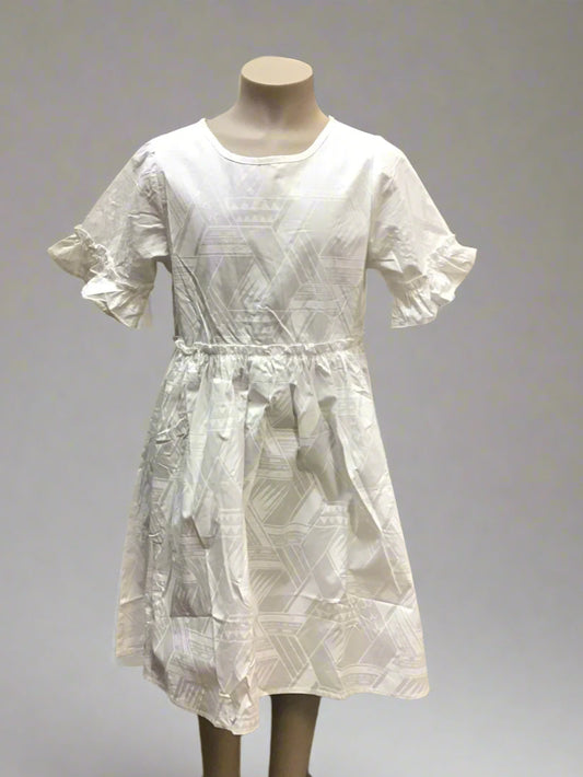 SIALEI GIRL'S DRESS-LG1580 WHITE