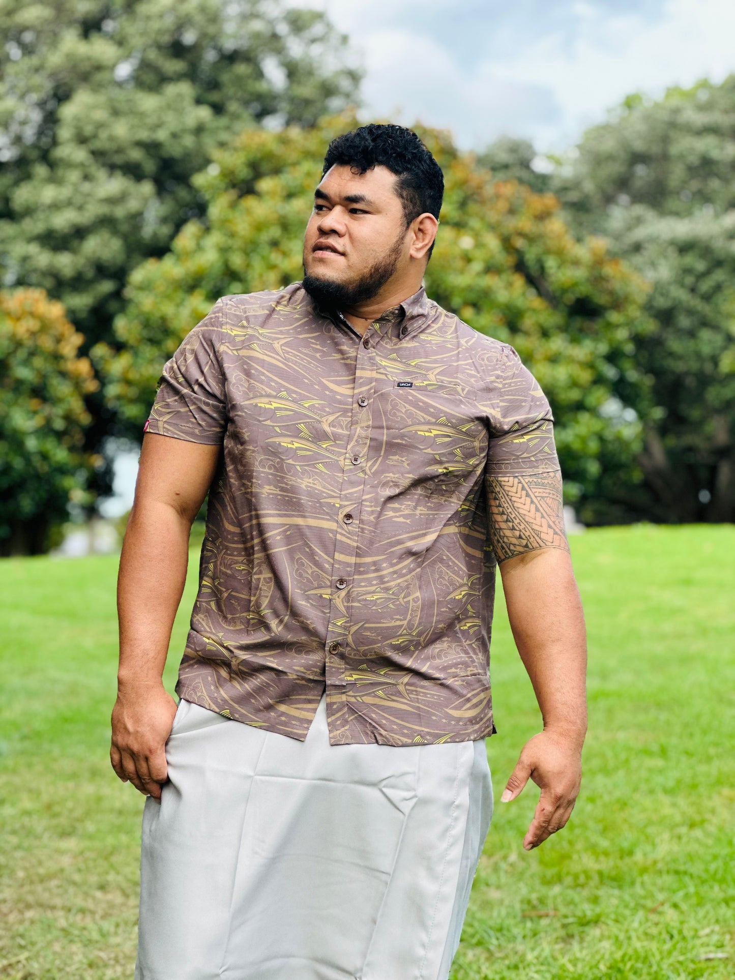 AHI MEN'S 4WAY STRETCH SHIRT TS4WS017