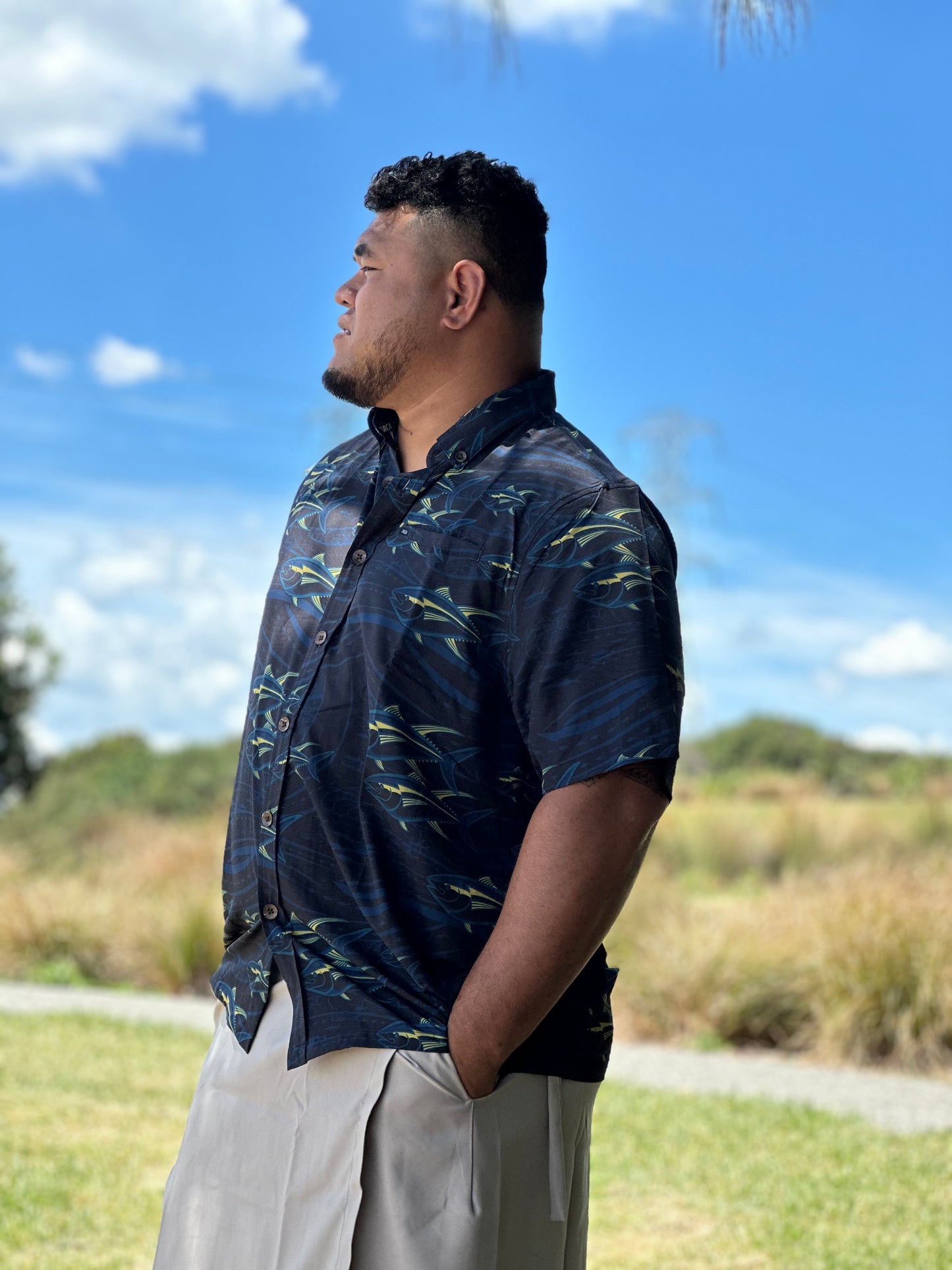 AHI MEN'S 4WAY STRETCH SHIRT TS4WS017