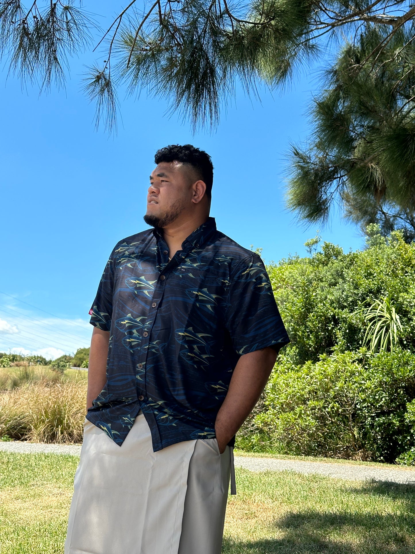 AHI MEN'S 4WAY STRETCH SHIRT TS4WS017