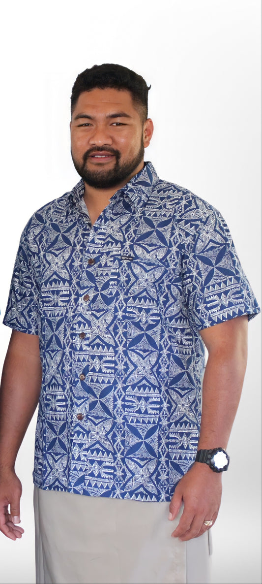 TANOA MENS SHIRT- SS2554 NAVY