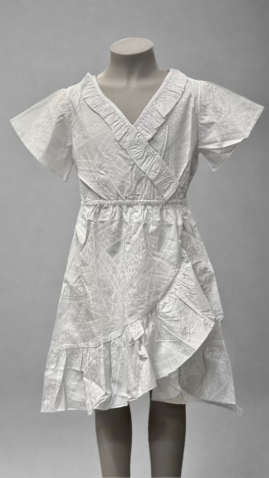 GIRL'S DRESS LG1642 - ANA WHITE