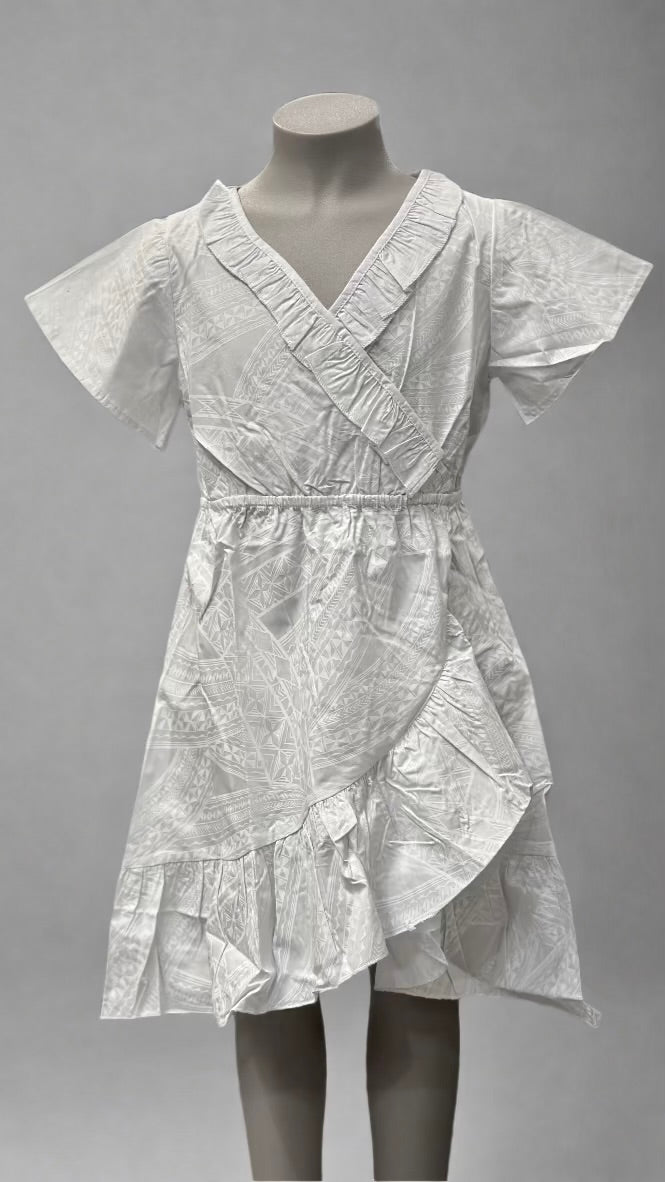 GIRL'S DRESS LG1642 - ANA WHITE
