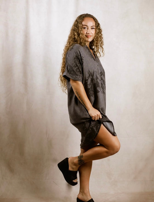 DENIM AIGA WOMEN'S BUTTON DRESS LSD01