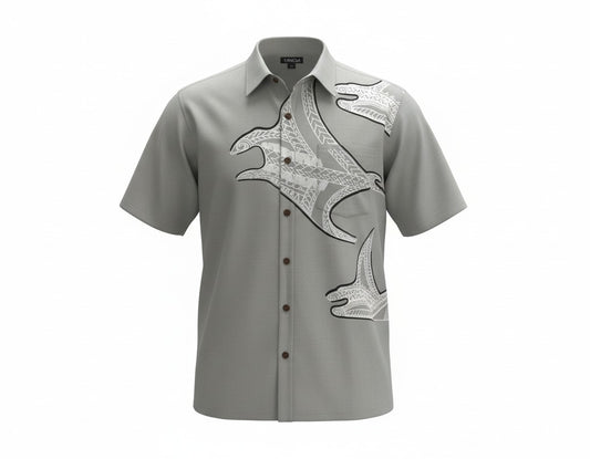 TANOA MENS SILKY DOBBY SHIRTS SS2475 GREY