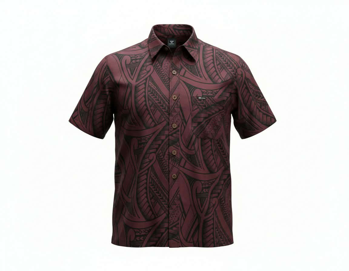 TANOA MENS SHIRTS SS2623 COFFEE