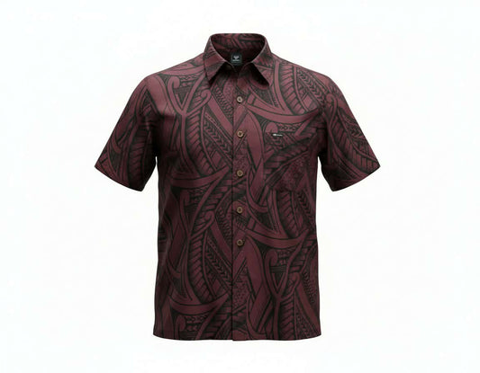 TANOA MENS SHIRTS SS2623 COFFEE