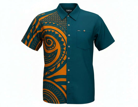 TANOA MEN'S SILKY DOBBY SHIRT - RIKA SS2488