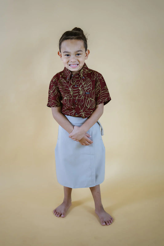 OLOSEGA BOY'S SHIRT BSCS01 BURGANDY