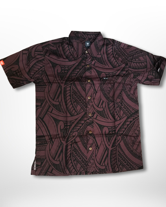 TANOA MENS SHIRTS SS2623 COFFEE