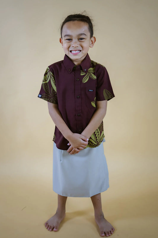 TOLU BOY'S SHIRT BROWN BSCS01