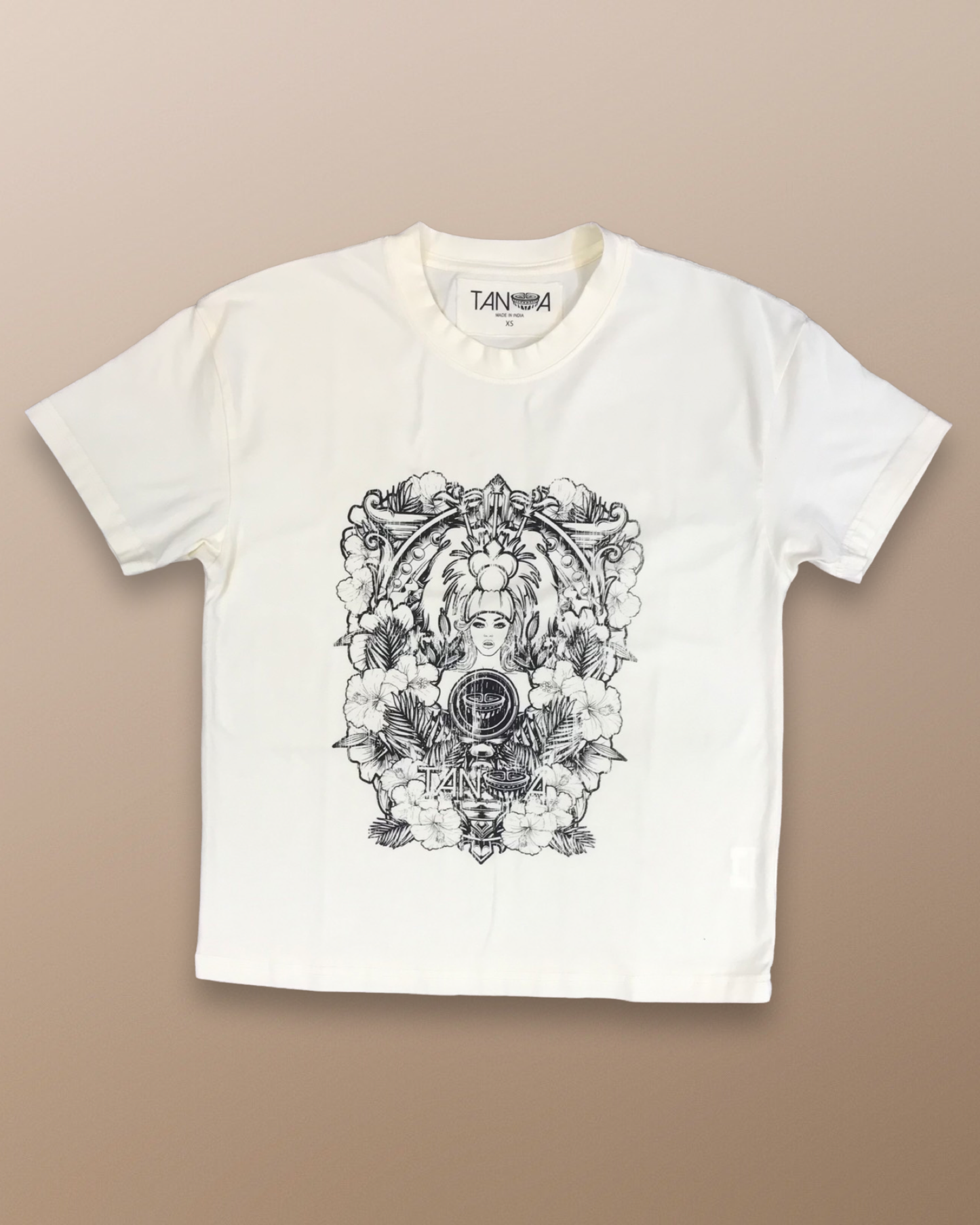 LADIES T-SHIRT TAUPOU EGGSHELL