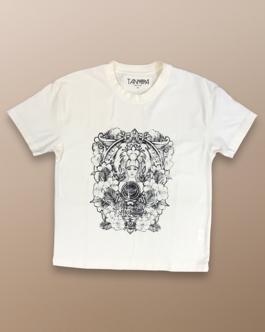LADIES T-SHIRT TAUPOU EGGSHELL