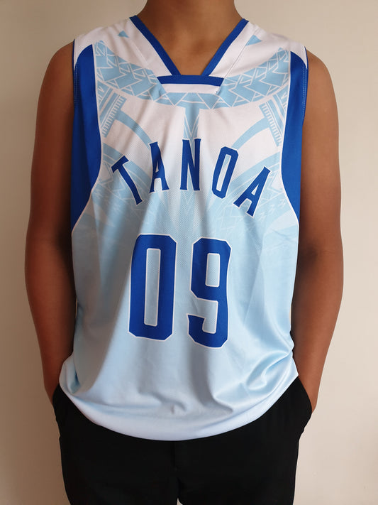 Tanoa Basketball Vest Uso - TM1905 S/White
