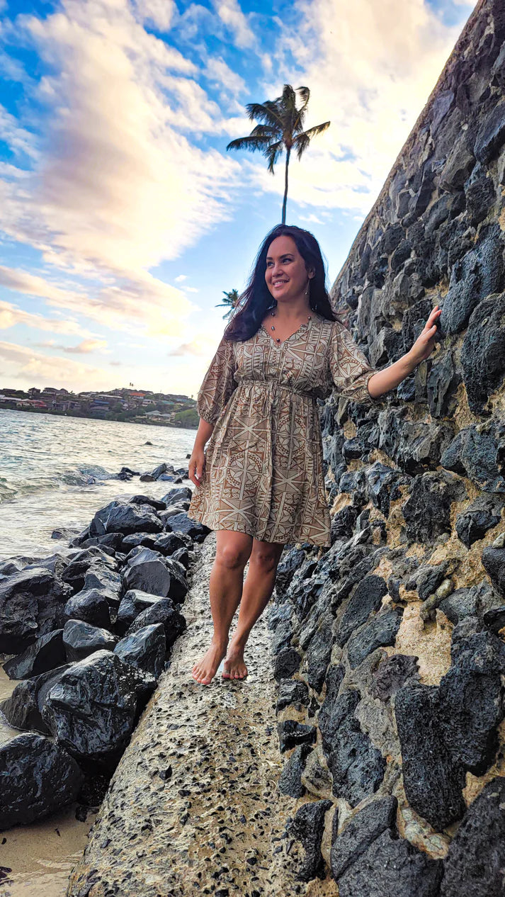 LEIMELE WOMEN'S PUFF SLEEVE TIE FRONT-TD164